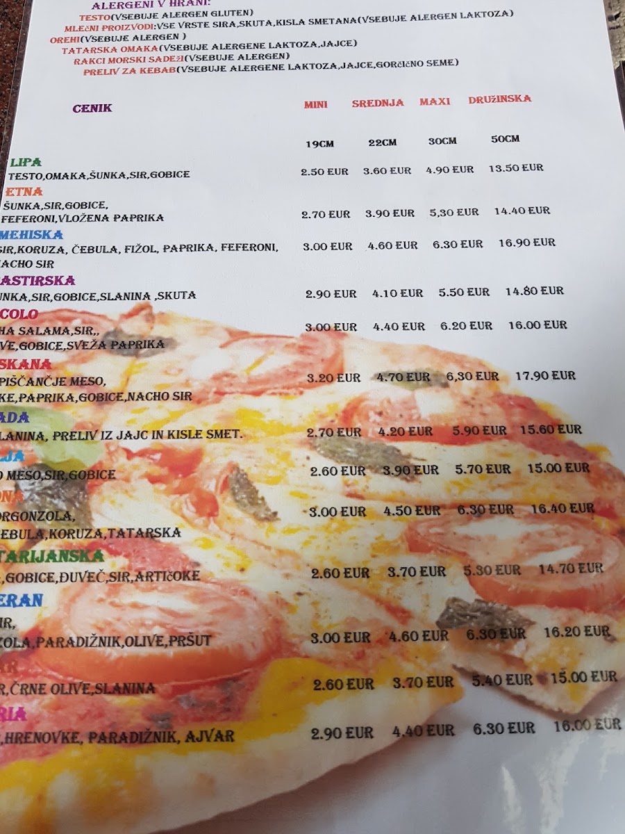 Menu Pizzerija Lipa-2